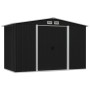 Anthracite gray steel garden shed 257x205x178 cm by vidaXL, Sheds - Ref: Foro24-47030, Price: 344,04 €, Discount: %