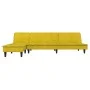 L-förmiges Schlafsofa gelber Samt 255x140x70 cm von vidaXL, Sofas - Ref: Foro24-3157264, Preis: 410,82 €, Rabatt: %