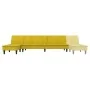 L-förmiges Schlafsofa gelber Samt 255x140x70 cm von vidaXL, Sofas - Ref: Foro24-3157264, Preis: 410,82 €, Rabatt: %