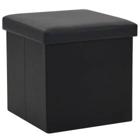 Taburete con almacenaje plegable cuero sintético negro von vidaXL, Klapphocker und Stühle - Ref: Foro24-247081, Preis: 25,43 ...
