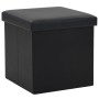 Taburete con almacenaje plegable cuero sintético negro von vidaXL, Klapphocker und Stühle - Ref: Foro24-247081, Preis: 28,30 ...