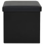 Taburete con almacenaje plegable cuero sintético negro von vidaXL, Klapphocker und Stühle - Ref: Foro24-247081, Preis: 28,30 ...