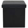 Taburete con almacenaje plegable cuero sintético negro von vidaXL, Klapphocker und Stühle - Ref: Foro24-247081, Preis: 28,30 ...