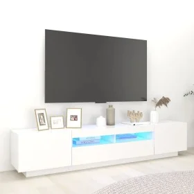 Mueble para TV con luces LED blanco 200x35x40 cm de vidaXL, Muebles TV - Ref: Foro24-3081906, Precio: 129,77 €, Descuento: %