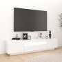 TV-Schrank mit weißen LED-Leuchten 180x35x40 cm von vidaXL, TV-Möbel - Ref: Foro24-3081897, Preis: 130,00 €, Rabatt: %