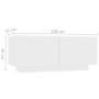 TV-Schrank mit weißen LED-Leuchten 180x35x40 cm von vidaXL, TV-Möbel - Ref: Foro24-3081897, Preis: 130,00 €, Rabatt: %