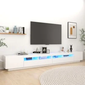 Mueble para TV con luces LED blanco 300x35x40 cm de vidaXL, Muebles TV - Ref: Foro24-3081924, Precio: 201,51 €, Descuento: %