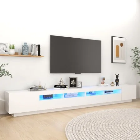 TV-Möbel mit LED-Lichtern in Weiß, 300x35x40 cm. von vidaXL, TV-Möbel - Ref: Foro24-3081924, Preis: 201,51 €, Rabatt: %