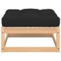 Garden footstool with cushions 2 pcs solid pine wood by vidaXL, Modular outdoor sofas - Ref: Foro24-3083723, Price: 109,60 €,...