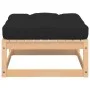Garden footstool with cushions 2 pcs solid pine wood by vidaXL, Modular outdoor sofas - Ref: Foro24-3083723, Price: 108,63 €,...