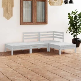 Garden furniture set 4 pieces solid white pine wood by vidaXL, Garden sets - Ref: Foro24-3082618, Price: 194,70 €, Discount: %