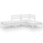 Gartenmöbel-Set 4-teilig aus massivem weißem Kiefernholz von vidaXL, Gartensets - Ref: Foro24-3082618, Preis: 197,23 €, Rabat...