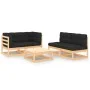 5-piece garden furniture set with solid pine wood cushions by vidaXL, Garden sets - Ref: Foro24-3083754, Price: 409,84 €, Dis...