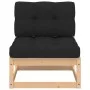 Garden furniture set 6 pieces and cushions solid pine wood by vidaXL, Garden sets - Ref: Foro24-3083757, Price: 530,20 €, Dis...