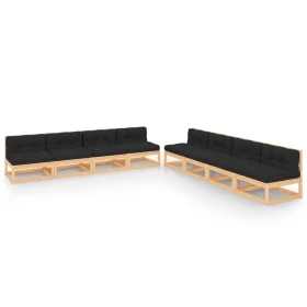 Garden furniture 8 pieces and cushions solid pine wood by vidaXL, Garden sets - Ref: Foro24-3083731, Price: 740,00 €, Discoun...