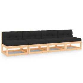 Gartenmöbel 4-teilig mit massiven Kiefernholzpolstern. von vidaXL, Outdoor-Sofas - Ref: Foro24-3083745, Preis: 384,33 €, Raba...
