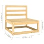 Gartenmöbel 4-teilig mit massiven Kiefernholzpolstern. von vidaXL, Outdoor-Sofas - Ref: Foro24-3083745, Preis: 374,94 €, Raba...