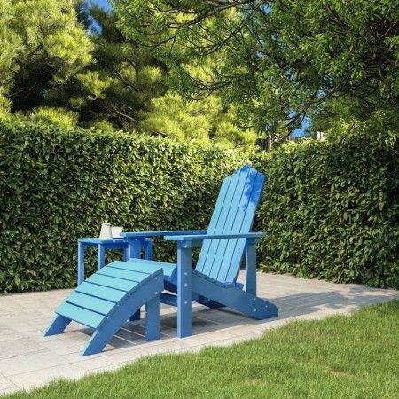 Adirondack Gartenstuhl mit Fußstütze HDPE Aqua Blue von vidaXL, Gartenstühle - Ref: Foro24-318648, Preis: 211,73 €, Rabatt: %