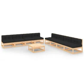 9-piece garden furniture set with solid pine wood cushions by vidaXL, Garden sets - Ref: Foro24-3083732, Price: 837,56 €, Dis...