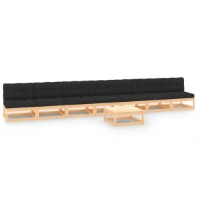 Garden furniture 8 pieces and solid pine wood cushions by vidaXL, Garden sets - Ref: Foro24-3083747, Price: 657,45 €, Discoun...
