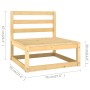 8 Stk. Gartenmöbel und Kissen aus massivem Zirbenholz von vidaXL, Gartensets - Ref: Foro24-3083747, Preis: 663,95 €, Rabatt: %