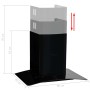 Wand-Dunstabzugshaube 60 cm Edelstahl 756 m³/h schwarz von vidaXL, Extraktoren - Ref: Foro24-50707, Preis: 157,58 €, Rabatt: %