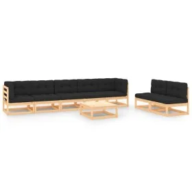 Garden furniture 8 pieces and cushions solid pine wood by vidaXL, Garden sets - Ref: Foro24-3083762, Price: 682,50 €, Discoun...