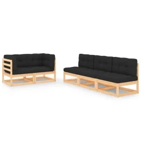 5-piece garden furniture set with solid pine wood cushions by vidaXL, Garden sets - Ref: Foro24-3083755, Price: 416,71 €, Dis...