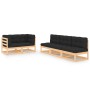 5-piece garden furniture set with solid pine wood cushions by vidaXL, Garden sets - Ref: Foro24-3083755, Price: 421,30 €, Dis...