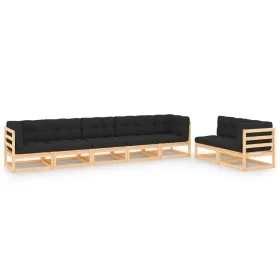 Garden furniture set 7 pieces and cushions solid pine wood by vidaXL, Garden sets - Ref: Foro24-3083778, Price: 617,50 €, Dis...