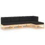 5-piece garden furniture set with solid pine wood cushions by vidaXL, Garden sets - Ref: Foro24-3083780, Price: 401,73 €, Dis...