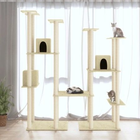 Cat scratching post with cream sisal posts 174 cm by vidaXL, Cat furniture - Ref: Foro24-171533, Price: 144,92 €, Discount: %