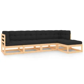 5-piece garden furniture set with solid pine wood cushions by vidaXL, Garden sets - Ref: Foro24-3083784, Price: 404,35 €, Dis...