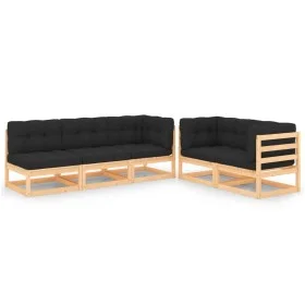 5-piece garden furniture set with solid pine wood cushions by vidaXL, Garden sets - Ref: Foro24-3083792, Price: 432,24 €, Dis...