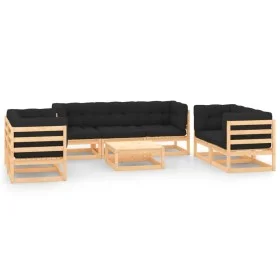 Garden furniture 8 pieces and cushions solid pine wood by vidaXL, Garden sets - Ref: Foro24-3083768, Price: 631,77 €, Discoun...
