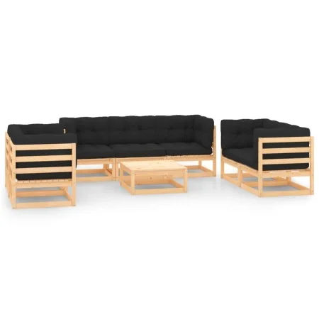 Muebles de jardín 8 pzas y cojines madera maciza pino de vidaXL, Conjuntos de jardín - Ref: Foro24-3083768, Precio: 631,95 €,...