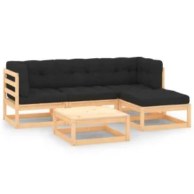 5-piece garden furniture set with solid pine wood cushions by vidaXL, Garden sets - Ref: Foro24-3083783, Price: 325,71 €, Dis...