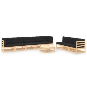 Garden furniture set 9 pieces and cushions solid pine wood by vidaXL, Garden sets - Ref: Foro24-3083800, Price: 762,60 €, Dis...