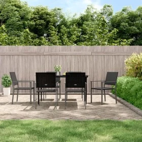 Gartenstühle 6 Stück schwarzes synthetisches Rattan 54x62,5x89 cm von vidaXL, Gartenstühle - Ref: Foro24-3187084, Preis: 217,...