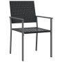 Gartenstühle 6 Stück schwarzes synthetisches Rattan 54x62,5x89 cm von vidaXL, Gartenstühle - Ref: Foro24-3187084, Preis: 237,...