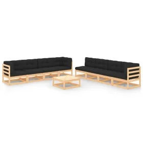 9-piece garden furniture set with solid pine wood cushions by vidaXL, Garden sets - Ref: Foro24-3083801, Price: 762,60 €, Dis...