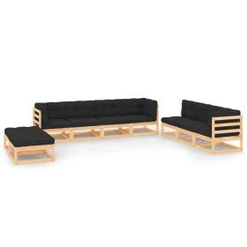 Garden furniture set 9 pieces and cushions solid pine wood by vidaXL, Garden sets - Ref: Foro24-3083825, Price: 764,47 €, Dis...