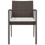 Kissen für Gartenstühle, 6 Stück, braunes synthetisches Rattan, 56,5 x 57 x 83 cm von vidaXL, Gartenstühle - Ref: Foro24-3187...