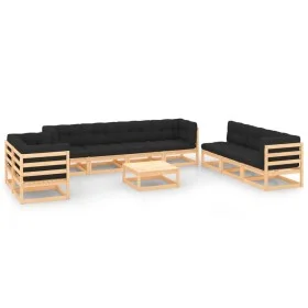 Garden furniture set 10 pieces and cushions solid pine wood by vidaXL, Garden sets - Ref: Foro24-3083811, Price: 839,45 €, Di...