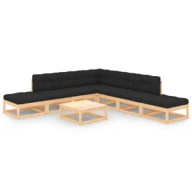Garden furniture 8 pieces and solid pine wood cushions by vidaXL, Garden sets - Ref: Foro24-3083779, Price: 572,90 €, Discoun...
