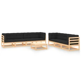 Garden furniture 8 pieces and cushions solid pine wood by vidaXL, Garden sets - Ref: Foro24-3083805, Price: 652,09 €, Discoun...