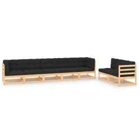 Garden furniture set 7 pieces and cushions solid pine wood by vidaXL, Garden sets - Ref: Foro24-3083797, Price: 617,50 €, Dis...