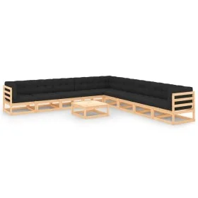 Garden furniture set 10 pieces and cushions solid pine wood by vidaXL, Garden sets - Ref: Foro24-3083831, Price: 863,30 €, Di...