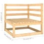 Garden furniture set 10 pieces and cushions solid pine wood by vidaXL, Garden sets - Ref: Foro24-3083831, Price: 863,30 €, Di...