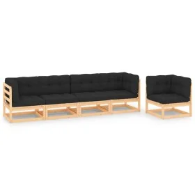 5-piece garden furniture set with solid pine wood cushions by vidaXL, Garden sets - Ref: Foro24-3083819, Price: 432,24 €, Dis...